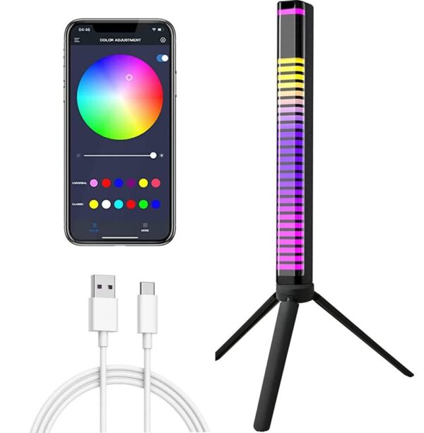 3D RGB APP Control Rechargeable Rhythm Light With Voice-Activated Pickup (D10) - Image 6