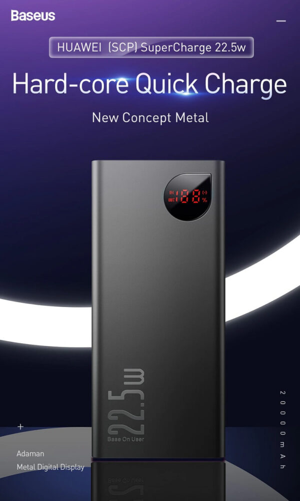 Baseus Adaman 22.5w 20000mAh Quick Charge Power Bank - Image 3
