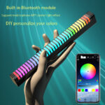 3D RGB APP Control Rechargeable Rhythm Light With Voice-Activated Pickup (D10)