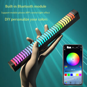 3D RGB APP Control Rechargeable Rhythm Light With Voice-Activated Pickup (D10)